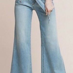 Pilcro high-waisted wide-leg jeans